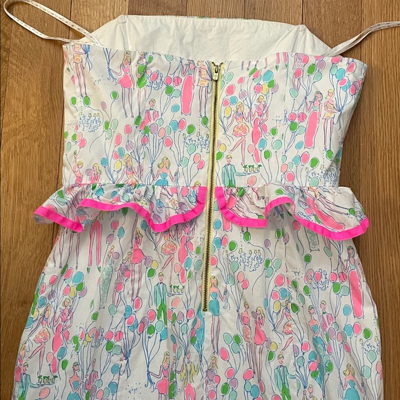 RARE Lilly Pulitzer Lowe Peplum Dress POP! Party 4 EUC - Picture 9 of 12